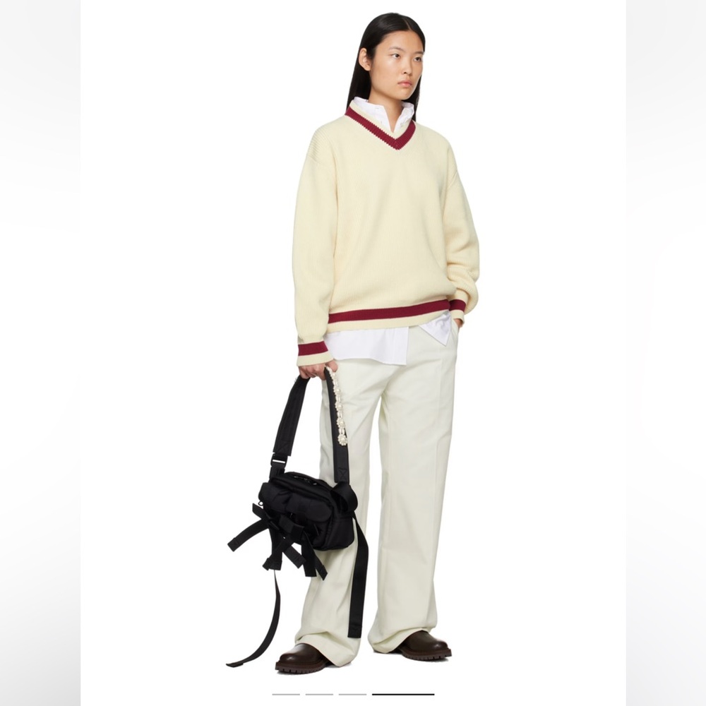 Studio Nicholson Reynosa Trousers in Waterlily Cream Off-White size 2 US8 NWT
